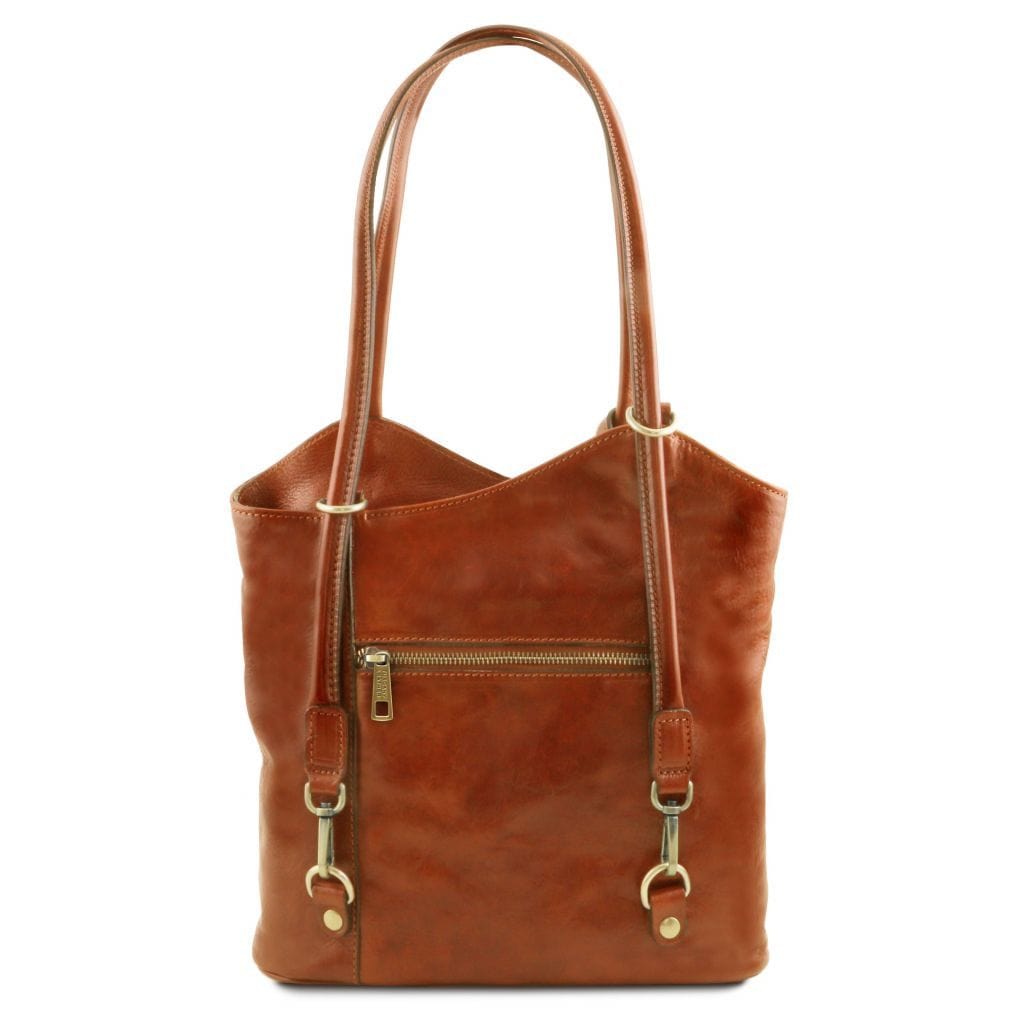 Patty - Leather convertible 2-in-1 backpack shoulder bag | TL141497 - Premium Leather shoulder bags - Just €156.16! Shop now at San Rocco Italia