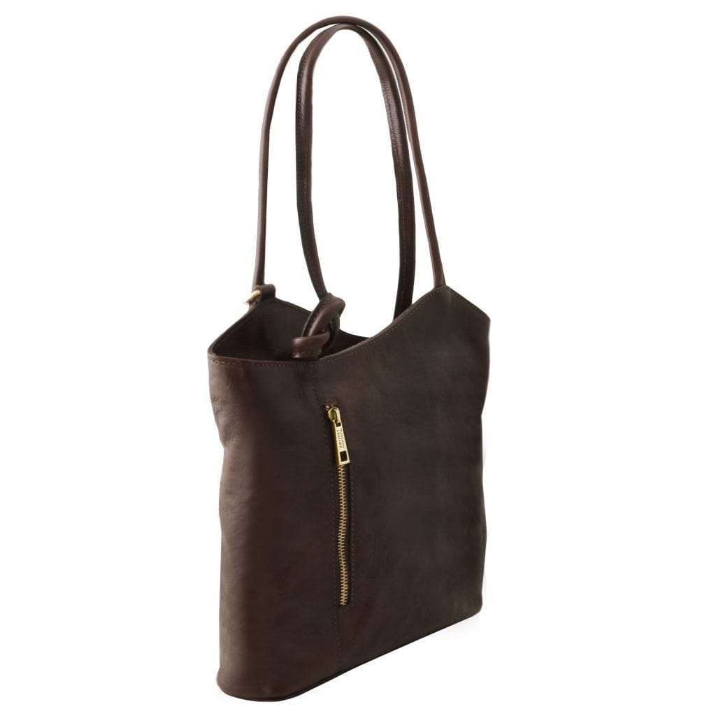 Patty - Leather convertible 2-in-1 backpack shoulder bag | TL141497 - Premium Leather shoulder bags - Just €156.16! Shop now at San Rocco Italia