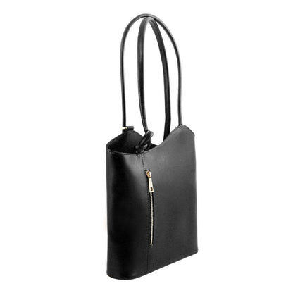 Patty - Saffiano leather convertible 2-in-1 backpack shoulder bag | TL141455 - Premium Leather shoulder bags - Just €108.58! Shop now at San Rocco Italia