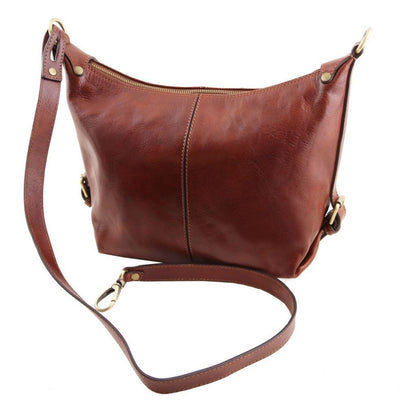 Sabrina - Leather hobo bag | TL141479 - Premium Leather shoulder bags - Just €201.30! Shop now at San Rocco Italia