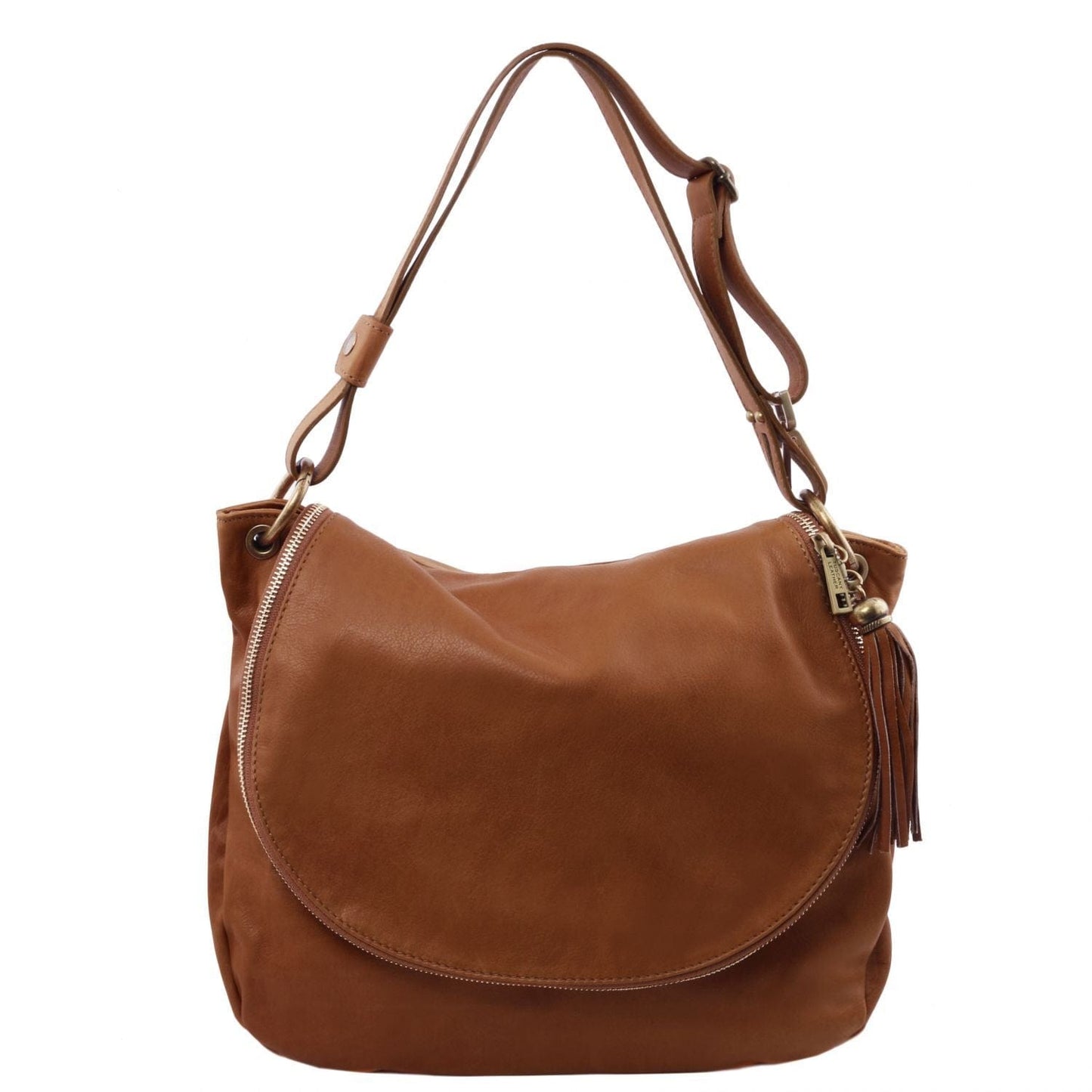 TL Bag - Soft leather shoulder bag with tassel detail | TL141110 - Premium Leather shoulder bags - Shop now at San Rocco Italia