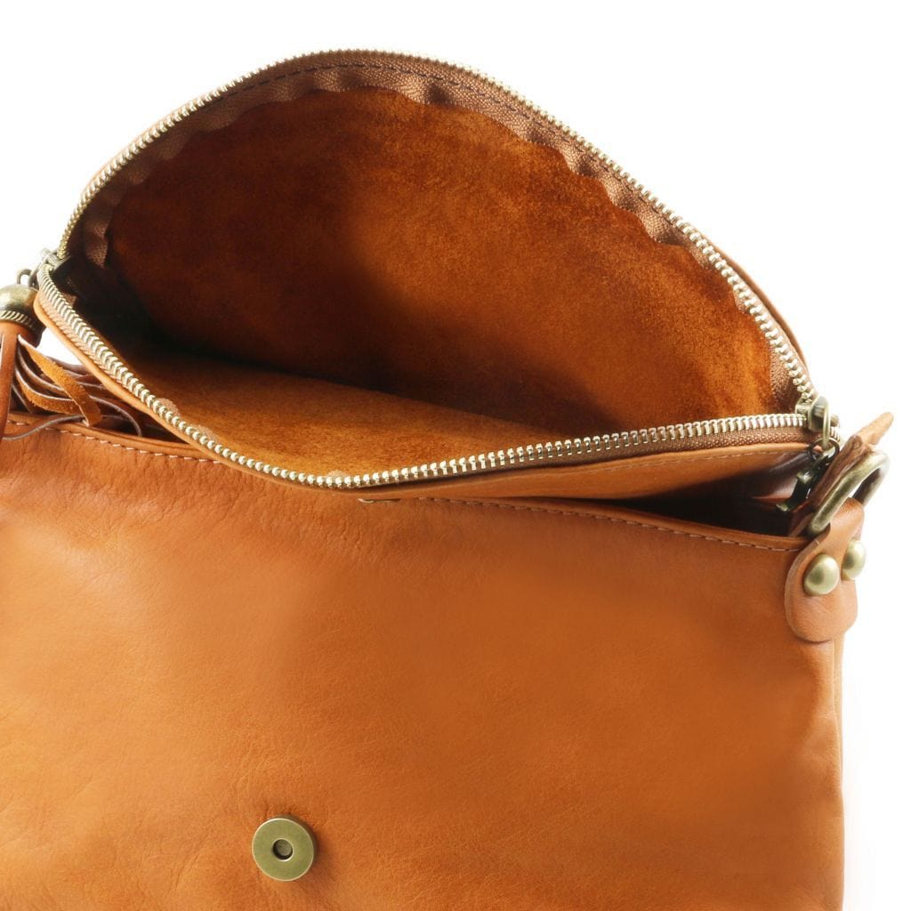 TL Bag - Soft leather shoulder bag with tassel detail | TL141223 - Premium Leather shoulder bags - Shop now at San Rocco Italia