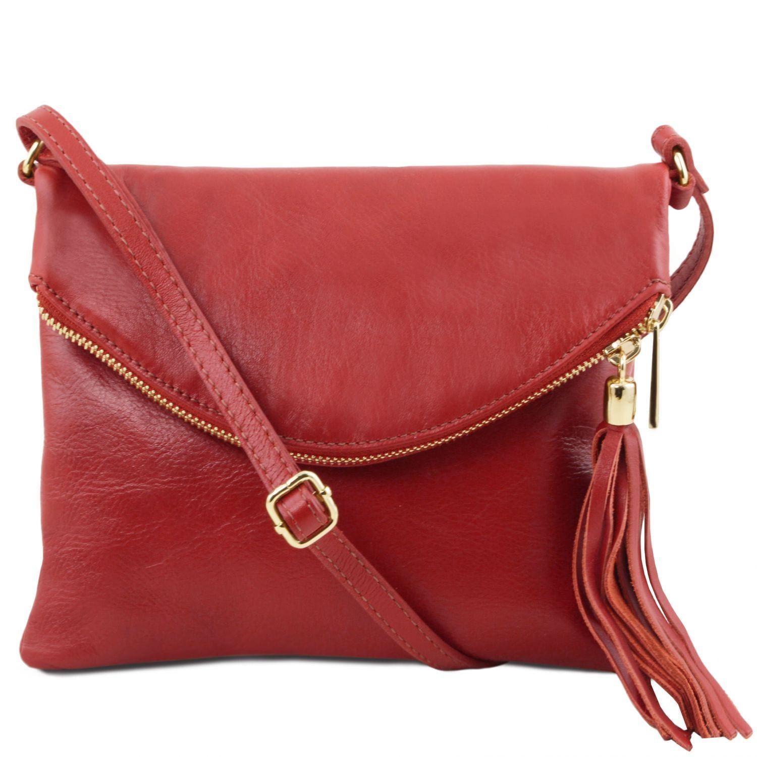 TL Young bag - Shoulder bag with tassel detail | TL141153 - Foldover Crossbody Bag - Premium Leather shoulder bags - Just €68.32! Shop now at San Rocco Italia