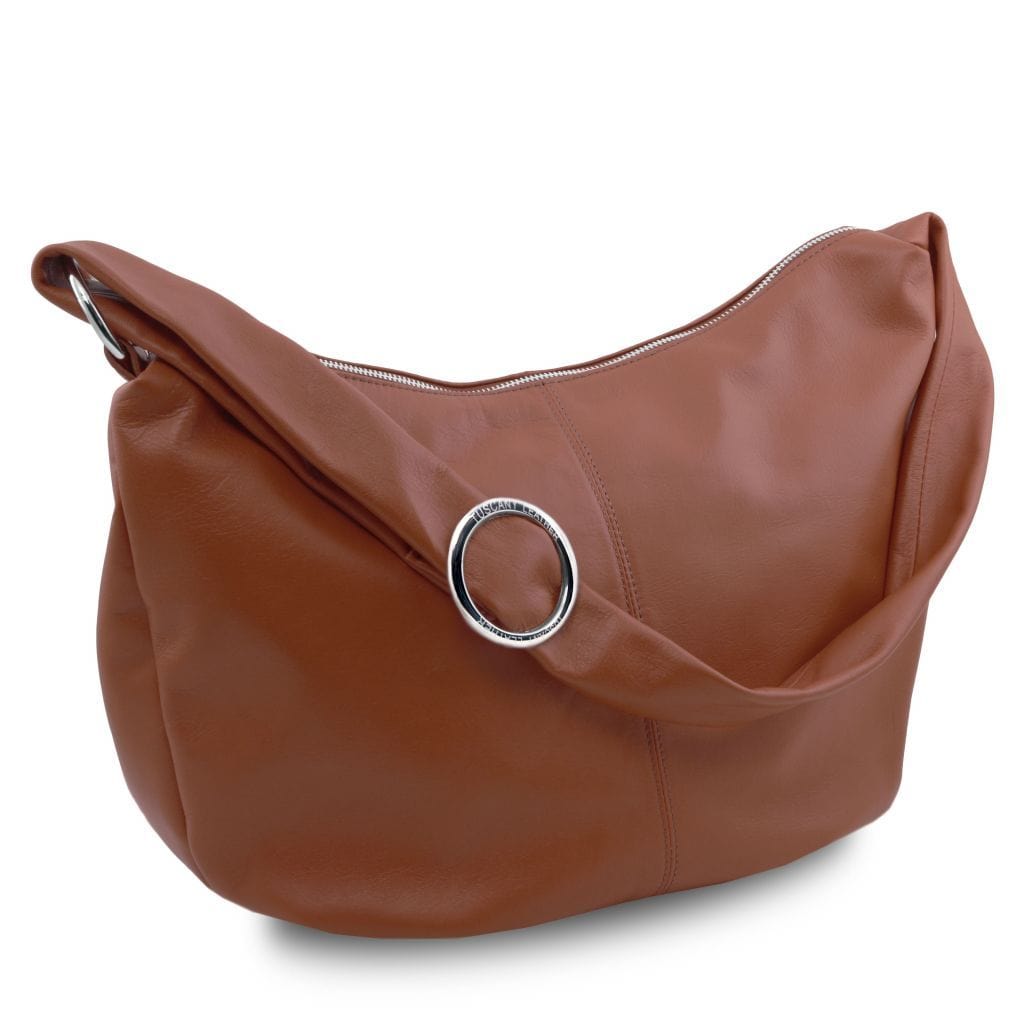 Yvette - Soft leather hobo bag | TL140900 - Premium Leather shoulder bags - Shop now at San Rocco Italia