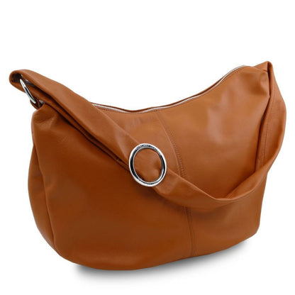 Yvette - Soft leather hobo bag | TL140900 - Premium Leather shoulder bags - Shop now at San Rocco Italia