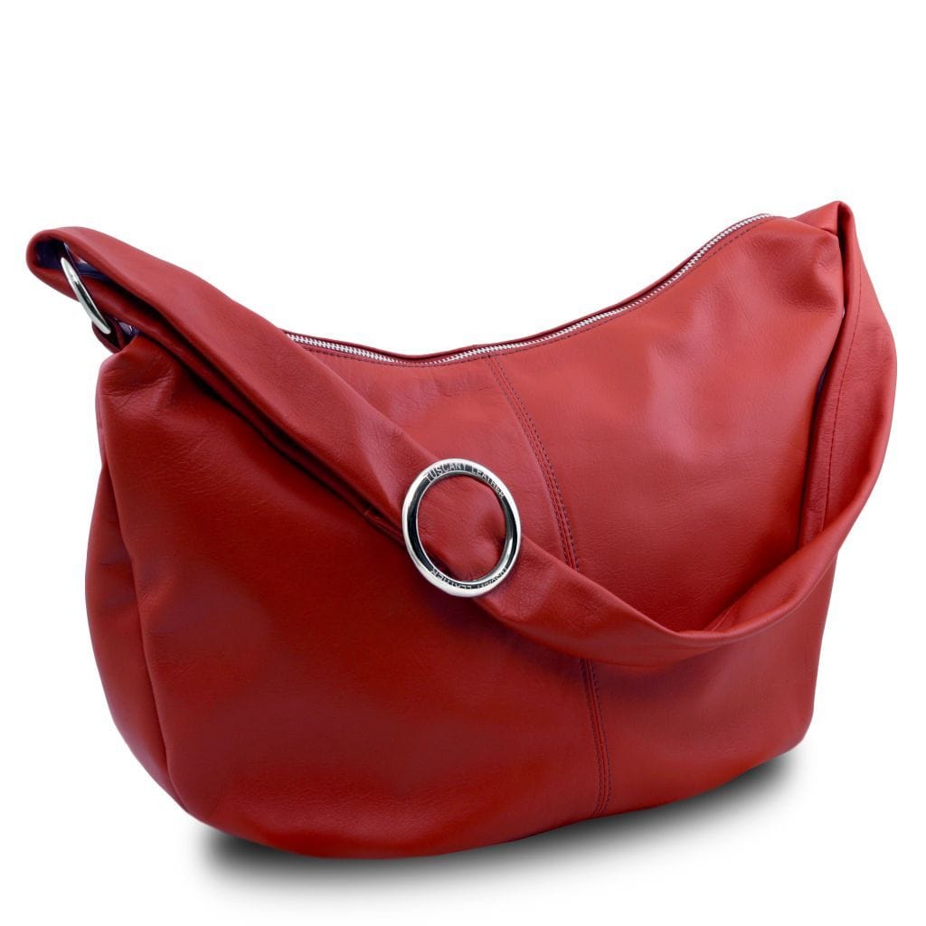 Yvette - Soft leather hobo bag | TL140900 - Premium Leather shoulder bags - Shop now at San Rocco Italia