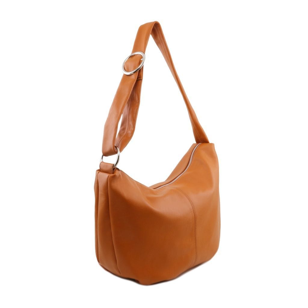 Yvette - Soft leather hobo bag | TL140900 - Premium Leather shoulder bags - Shop now at San Rocco Italia