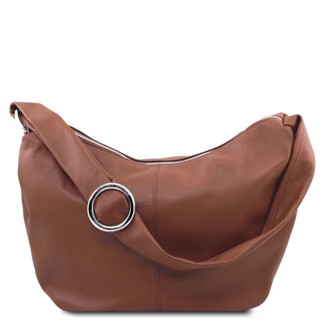 Yvette - Soft leather hobo bag | TL140900 - Premium Leather shoulder bags - Shop now at San Rocco Italia