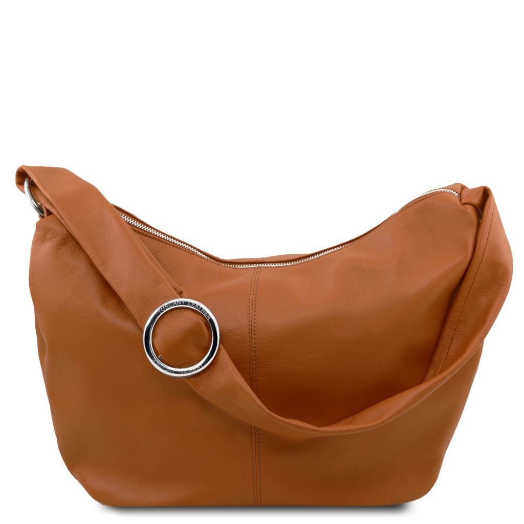 Yvette - Soft leather hobo bag | TL140900 - Premium Leather shoulder bags - Shop now at San Rocco Italia