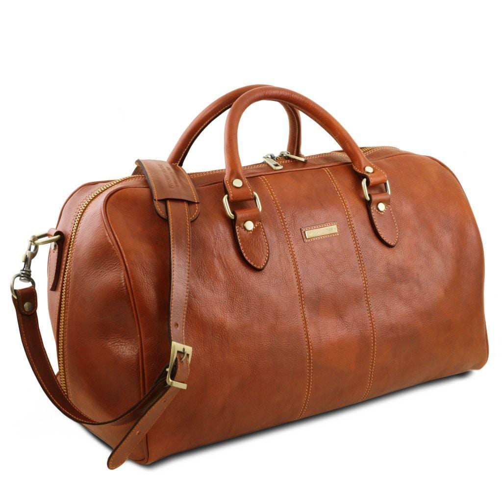 Lisbona - Travel leather duffle bag - Large size | TL141657 - Premium Leather Travel bags - Shop now at San Rocco Italia