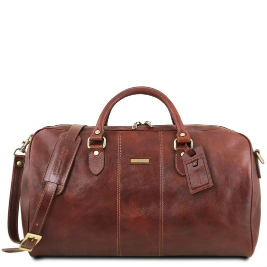 Lisbona - Travel leather duffle bag - Large size | TL141657 - Premium Leather Travel bags - Just €390.40! Shop now at San Rocco Italia