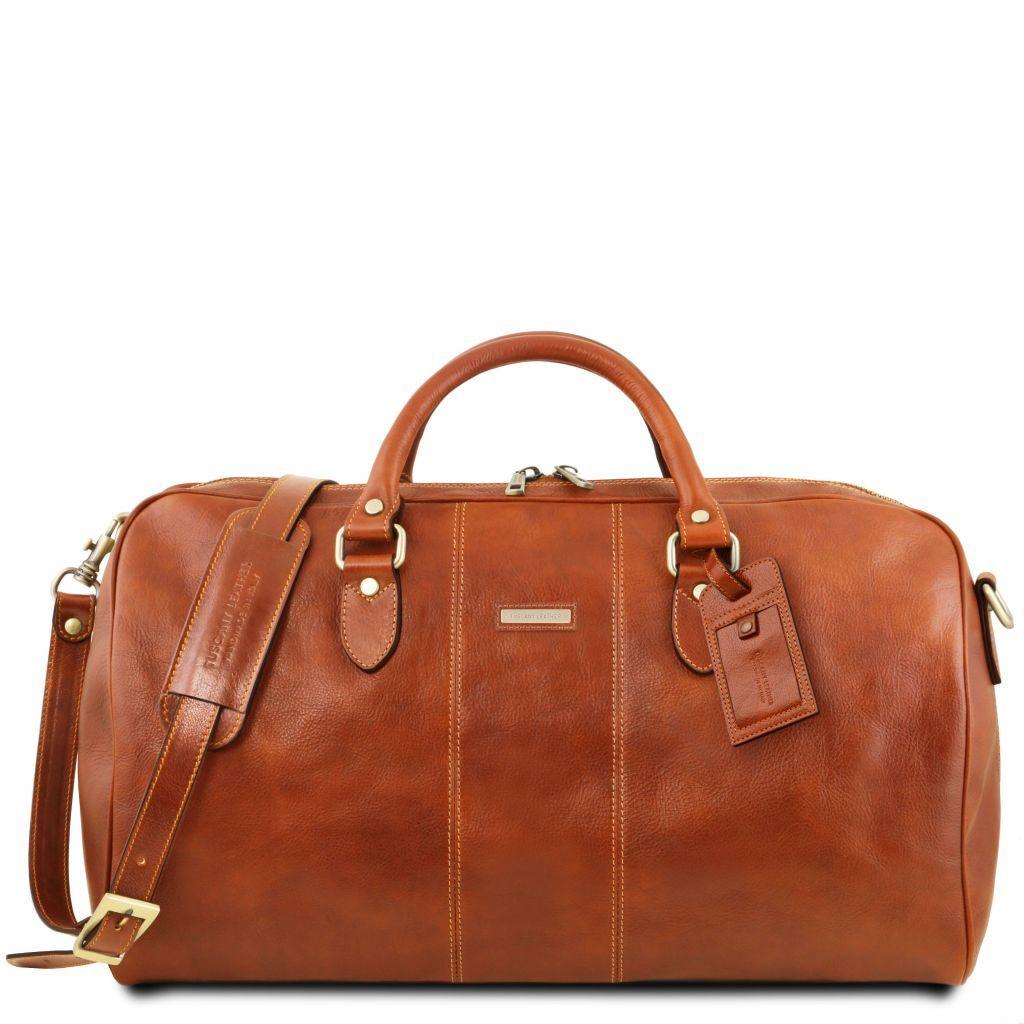 Lisbona - Travel leather duffle bag - Large size | TL141657 - Premium Leather Travel bags - Shop now at San Rocco Italia