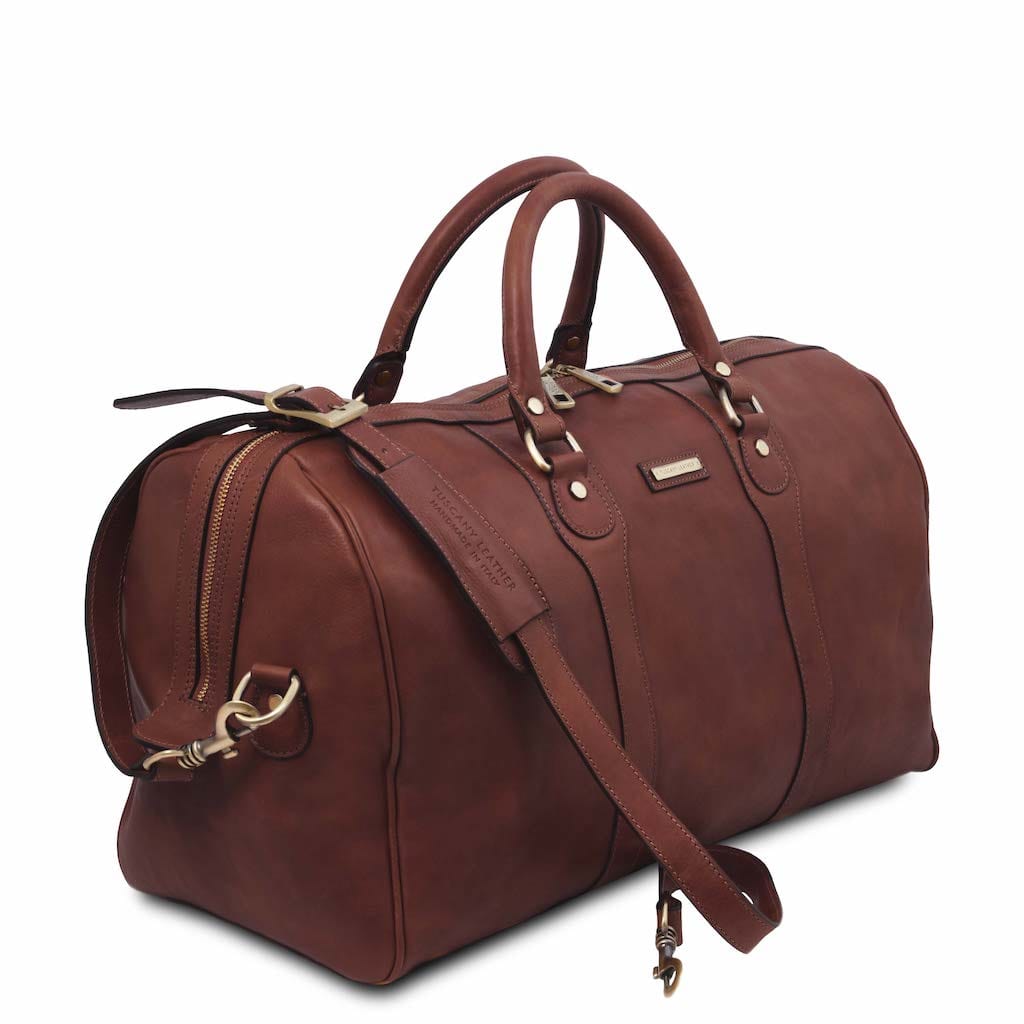 Oslo - Travel leather duffle bag - Weekender bag | TL141913 - Premium Leather Travel bags - Shop now at San Rocco Italia