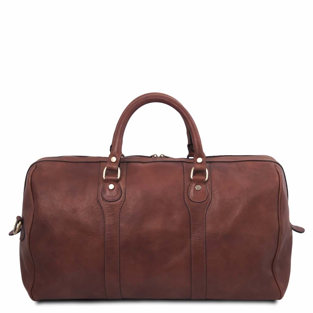 Oslo - Travel leather duffle bag - Weekender bag | TL141913 - Premium Leather Travel bags - Shop now at San Rocco Italia