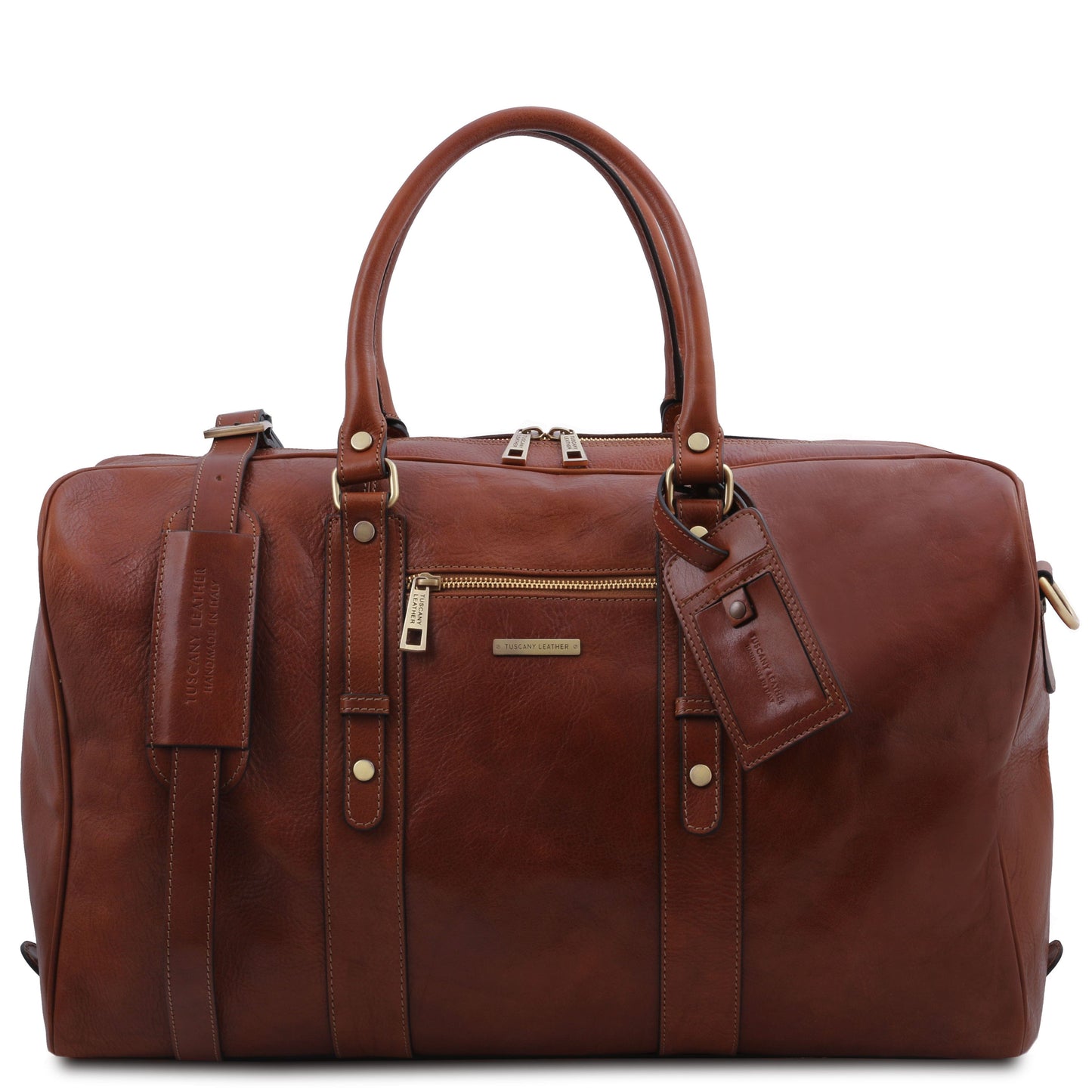 TL Voyager - Leather travel bag with front pocket | TL142140 - Premium Leather Travel bags - Shop now at San Rocco Italia