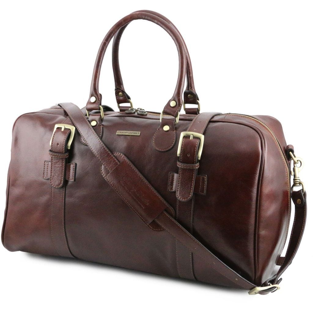 TL Voyager - Leather travel bag with front straps - Large size | TL141248 - Premium Leather Travel bags - Shop now at San Rocco Italia