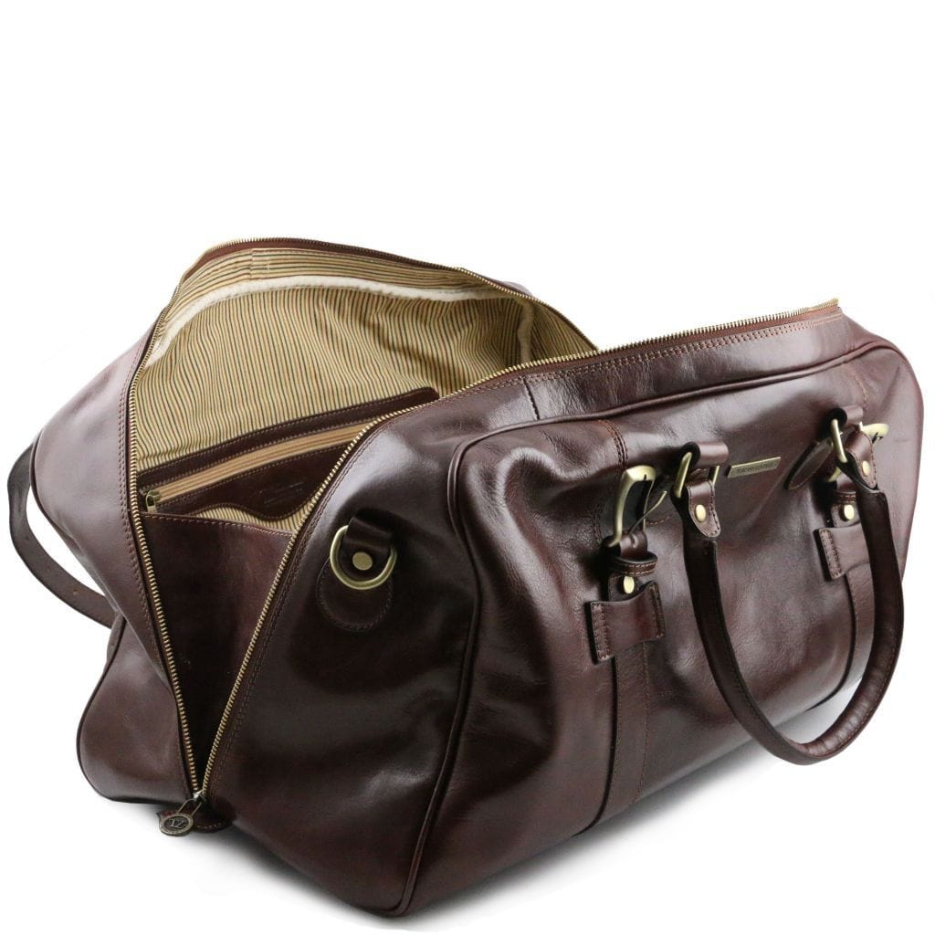 TL Voyager - Leather travel bag with front straps - Large size | TL141248 - Premium Leather Travel bags - Just €494.10! Shop now at San Rocco Italia