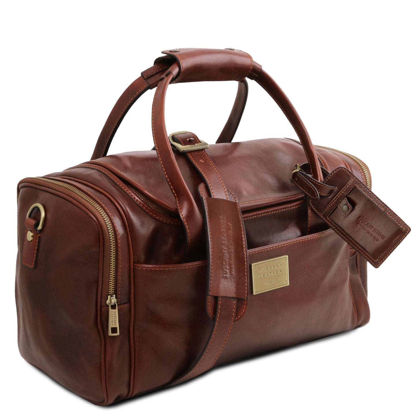 TL Voyager - Travel leather bag with side pockets | TL142141 - Premium Leather Travel bags - Shop now at San Rocco Italia