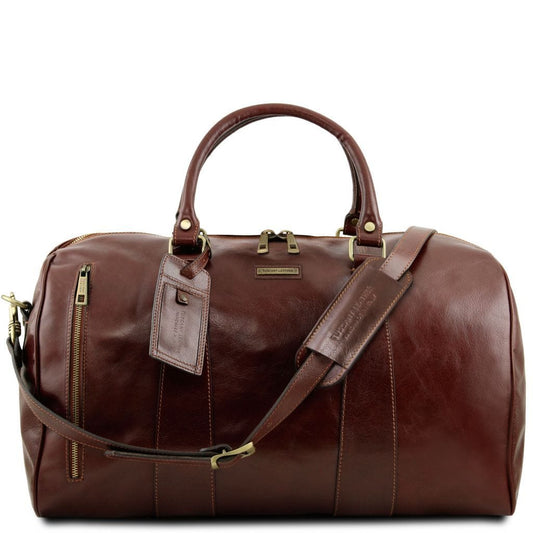 Leather Travel bags Brown TL Voyager - Travel leather duffle bag - Large size | TL141794 San Rocco Italia