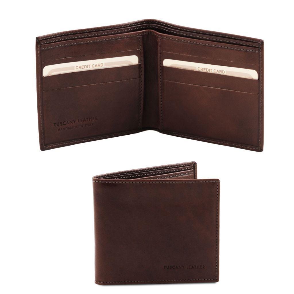 Exclusive 2 fold leather wallet for men | TL140797 | Tuscany Leather ...