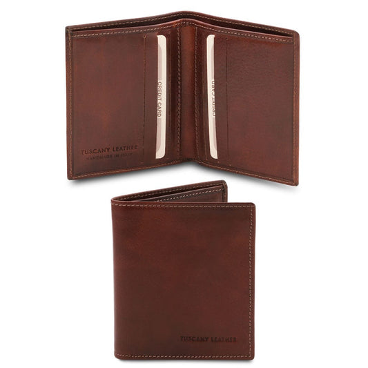Leather wallets for men Brown Exclusive 2 fold leather wallet for men | TL142064 San Rocco Italia