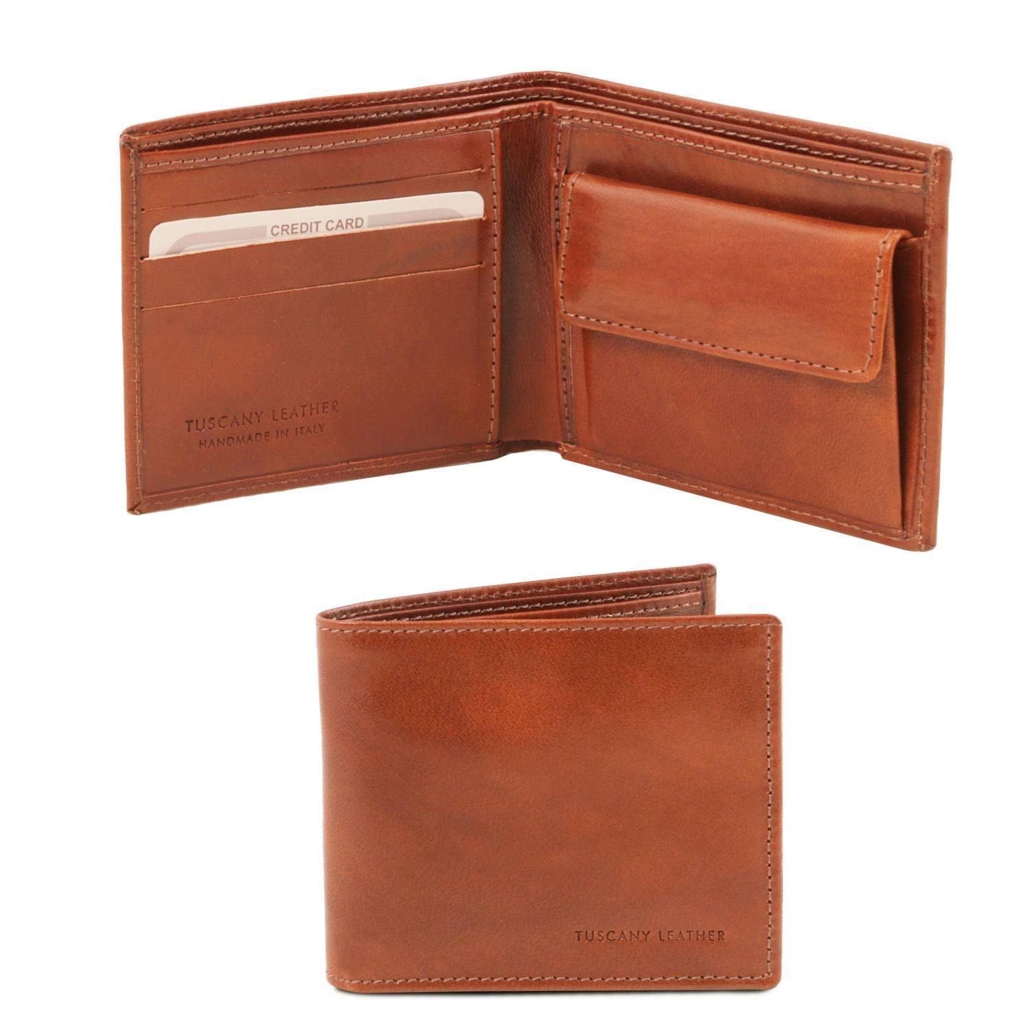 Exclusive 2 fold leather wallet for men with coin pocket | TL140761 - Premium Leather wallets for men - Shop now at San Rocco Italia