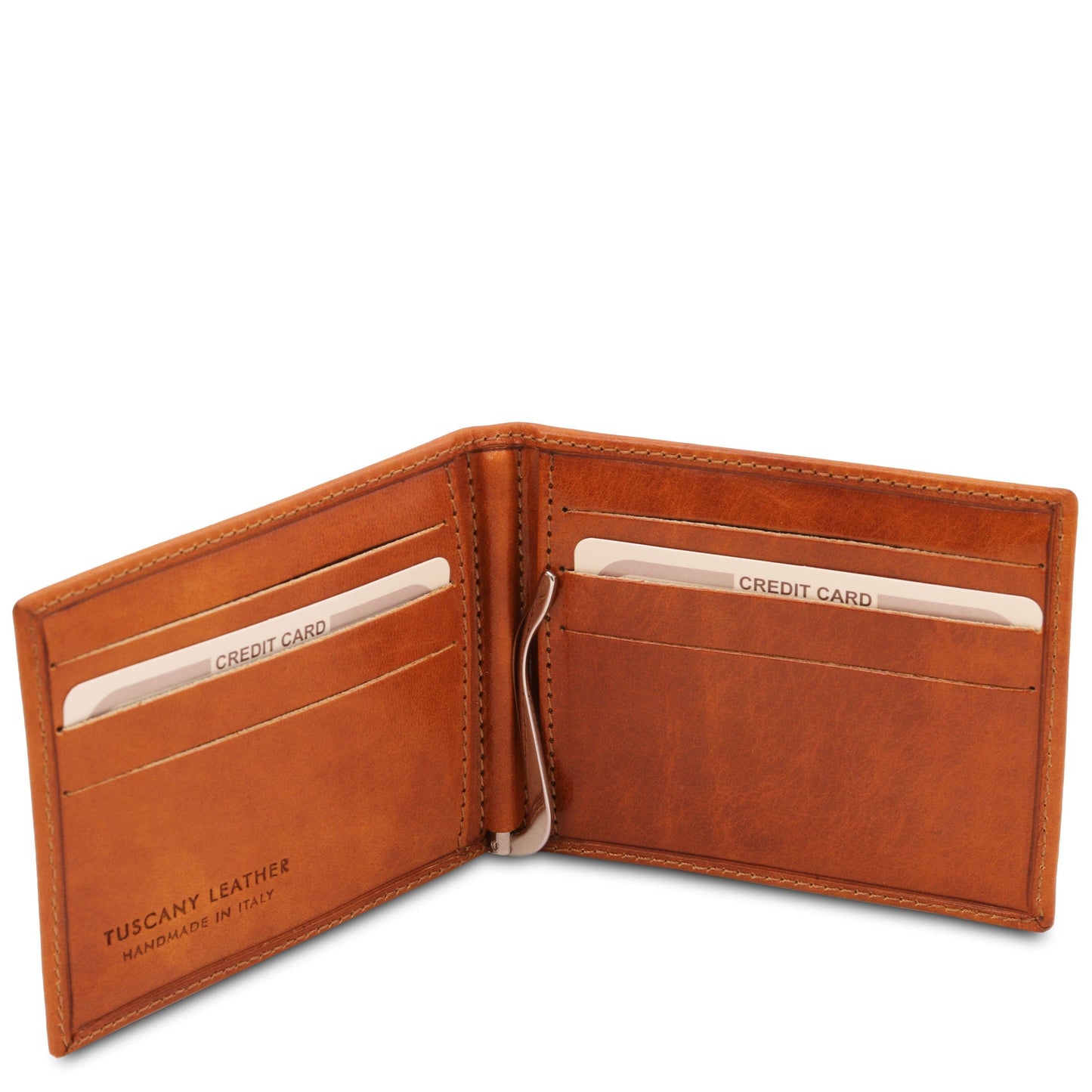 Exclusive leather card holder with money clip | TL142055 - Premium Leather wallets for men - Shop now at San Rocco Italia