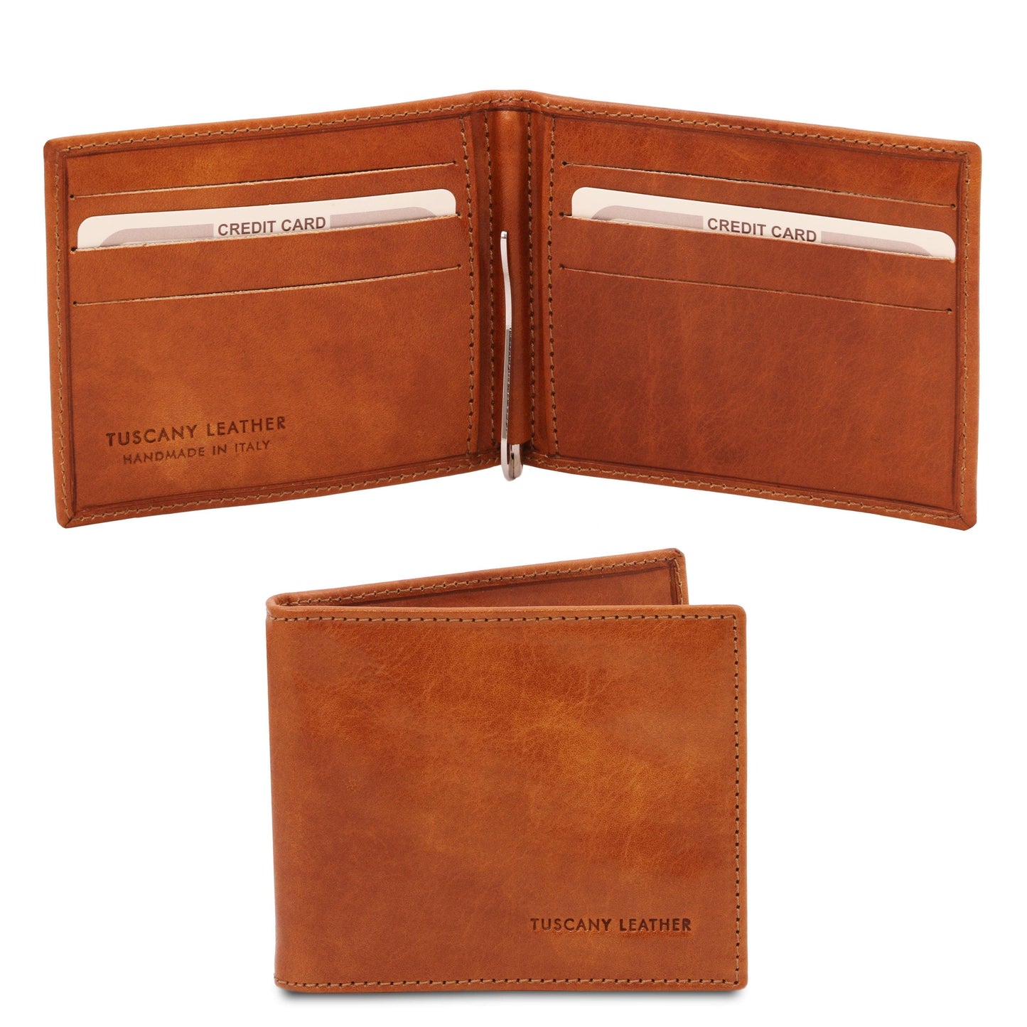 Exclusive leather card holder with money clip | TL142055 - Premium Leather wallets for men - Shop now at San Rocco Italia