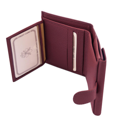 Calliope - Exclusive 3 fold leather wallet for women with coin pocket | TL142058 - Premium Leather wallets for women - Shop now at San Rocco Italia