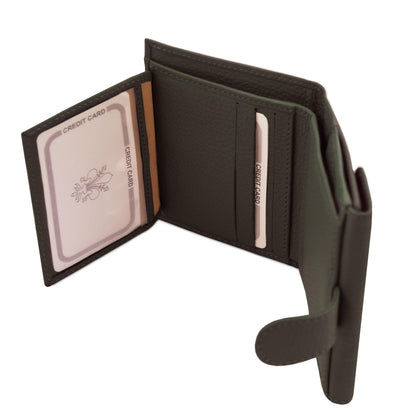 Calliope - Exclusive 3 fold leather wallet for women with coin pocket | TL142058 - Premium Leather wallets for women - Shop now at San Rocco Italia