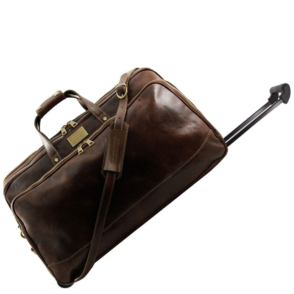 Bora Bora - Trolley leather bag - Large size | TL3067 - Premium Leather Wheeled luggage - Just €732! Shop now at San Rocco Italia