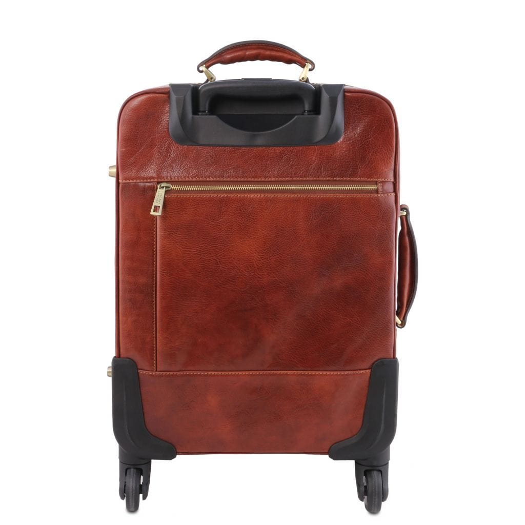 TL Voyager - Vertical leather trolley with 4 wheels | TL141911 - Premium Leather Wheeled luggage - Shop now at San Rocco Italia