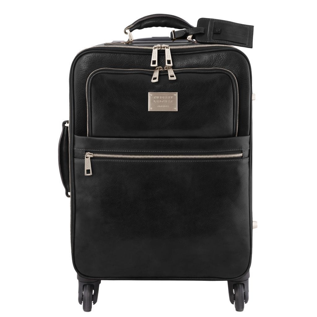 TL Voyager - Vertical leather trolley with 4 wheels | TL141911 - Premium Leather Wheeled luggage - Just €780.80! Shop now at San Rocco Italia