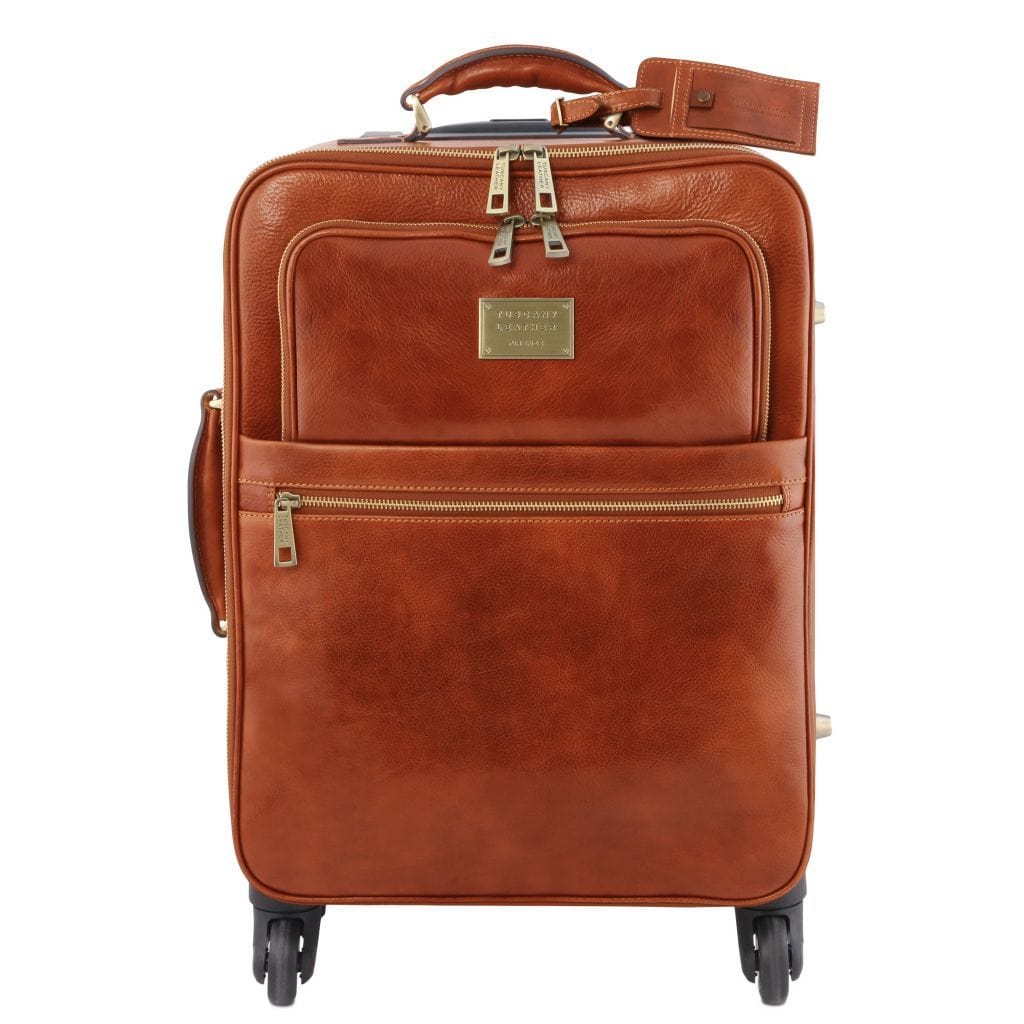 TL Voyager - Vertical leather trolley with 4 wheels | TL141911 - Premium Leather Wheeled luggage - Shop now at San Rocco Italia