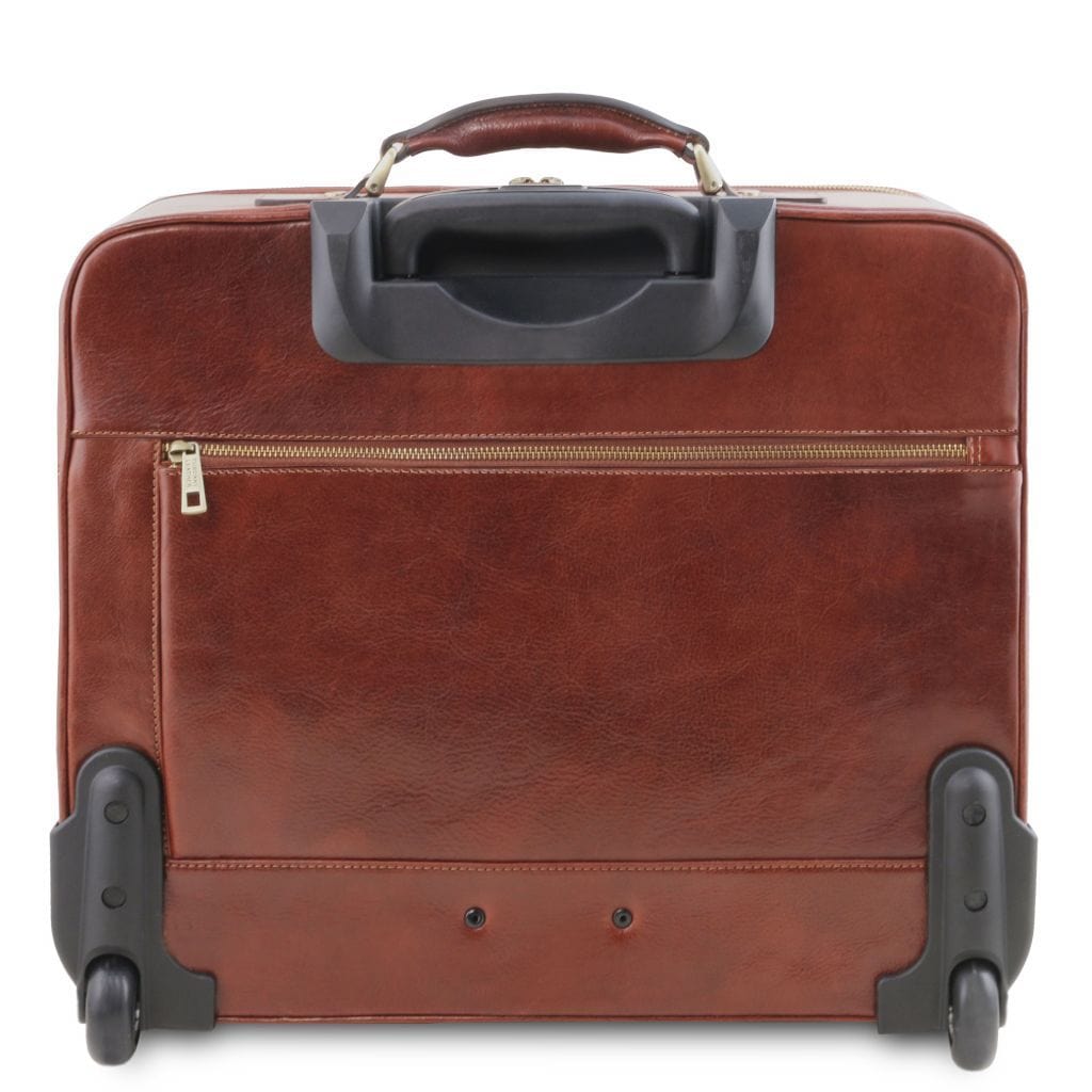 Varsavia - Leather pilot case with two wheels | TL141888 - Premium Leather Wheeled luggage - Shop now at San Rocco Italia