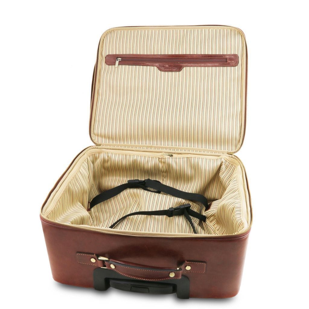 Varsavia - Leather pilot case with two wheels | TL141888 - Premium Leather Wheeled luggage - Shop now at San Rocco Italia
