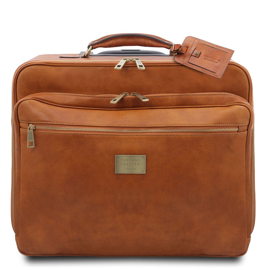 Varsavia - Leather pilot case with two wheels | TL141888 - Premium Leather Wheeled luggage - Just €793! Shop now at San Rocco Italia