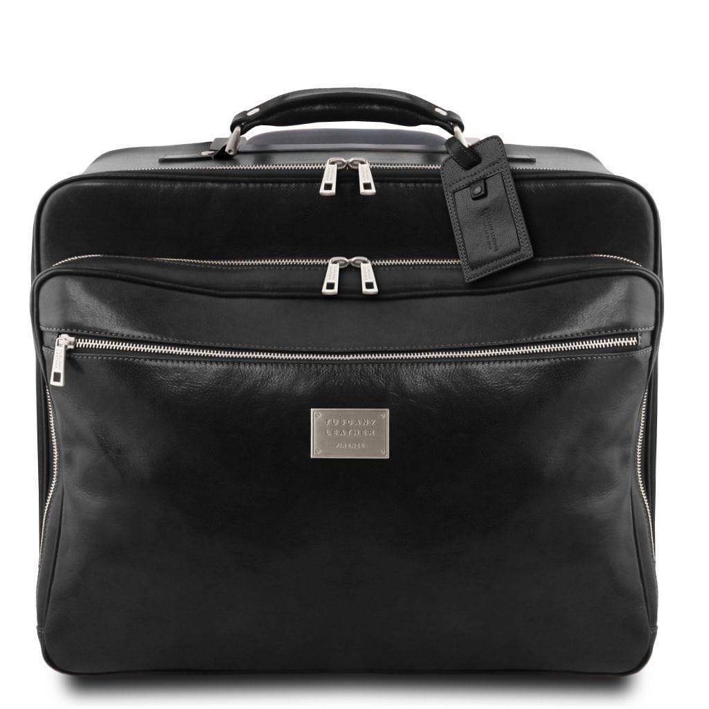 Varsavia - Leather pilot case with two wheels | TL141888 - Premium Leather Wheeled luggage - Shop now at San Rocco Italia