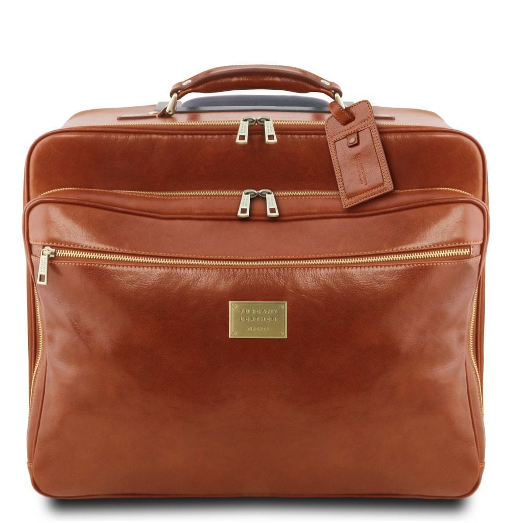 Varsavia - Leather pilot case with two wheels | TL141888 - Premium Leather Wheeled luggage - Shop now at San Rocco Italia