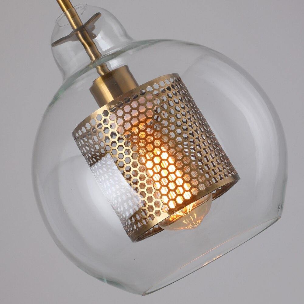 Modern Clear Glass and Bronze Pendant Ceiling Light - Premium Lighting - Shop now at San Rocco Italia