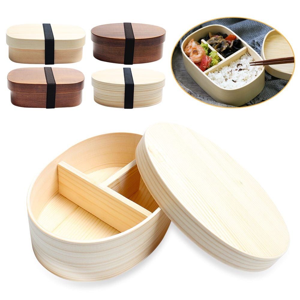 Wooden Japanese Bento Box with Bag and Cutlery - Lunch box - San Rocco Italia