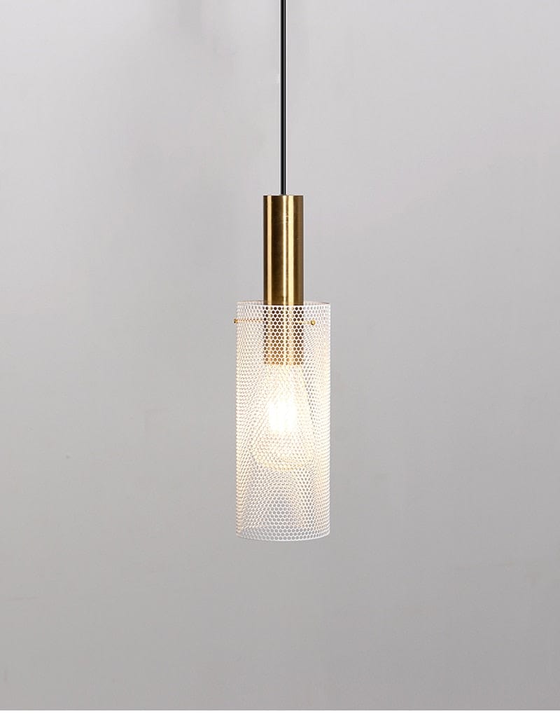 Modern Metal Mesh Pendant Ceiling Light - Black and Gold or White and Gold - Premium Pendant lights - Shop now at San Rocco Italia