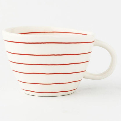 Large Hand Painted Coffee / Tea Cups - White Handles - 330 ml - Premium Mugs - Just €28.95! Shop now at San Rocco Italia
