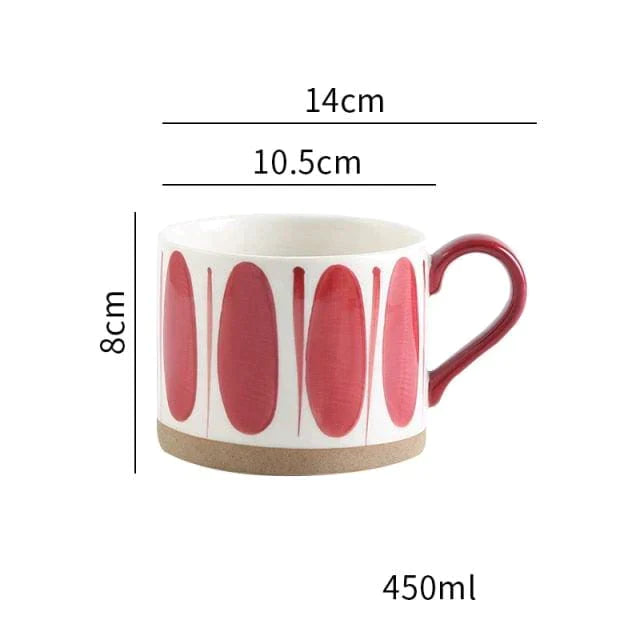 Large Stoneware Breakfast/Soup Mugs - Hand Painted 450 ml - Mugs -  sanroccoitalia.it