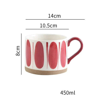 Large Stoneware Breakfast/Soup Mugs - Hand Painted 450 ml - Mugs -  sanroccoitalia.it
