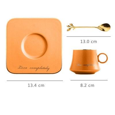 Italian style Steel Expresso Coffee Cup with Saucer & Spoon – LoveÉcru