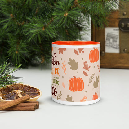 Pumpkin Spice and Everything Nice Mug with Orange Inside - Premium Mugs - Just €29.95! Shop now at San Rocco Italia