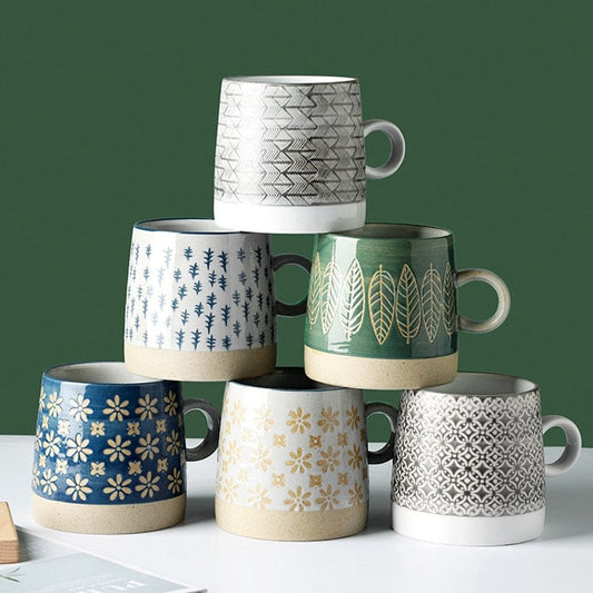 Vintage Irregular Shaped Pottery Mugs | 310 ml and 400 ml - Premium Mugs - Just €32.95! Shop now at San Rocco Italia