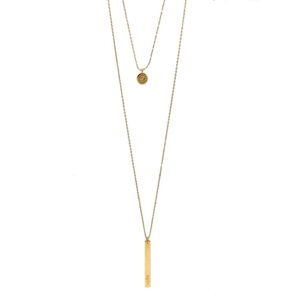 Layered Bar Bullet Necklace - Premium Necklaces - Just €110! Shop now at San Rocco Italia