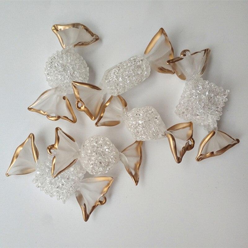 Clear Gold-Edged Glass Candy Pieces - Ornament -  sanroccoitalia.it